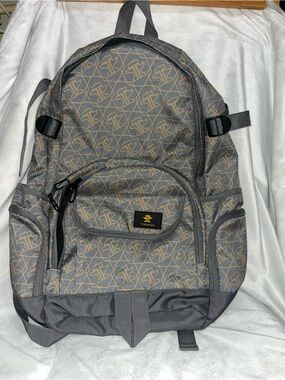 Tin Haul Gray and Tan Patterned Men's Backpack